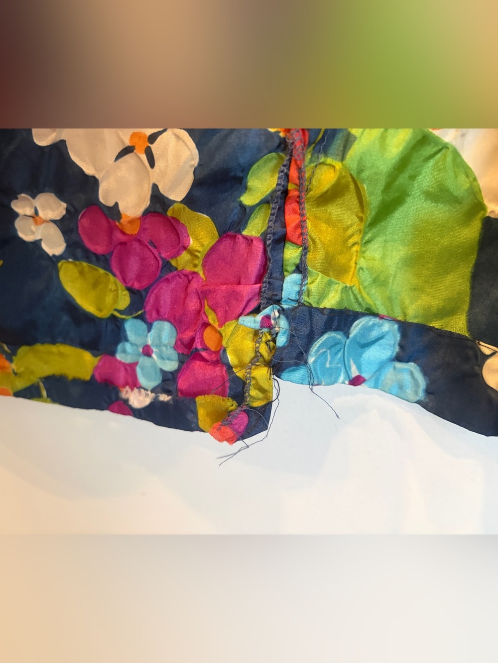 Vintage Floral Maxi Dress - Black with Bright Multicolor Blooms - Picture 14 of 16